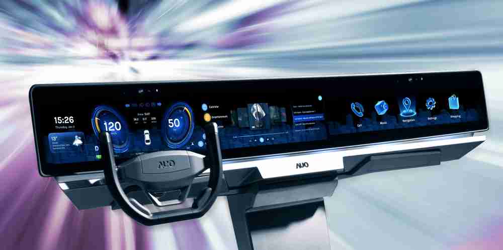 万利开拓前瞻显示技术创新应用，，结合优异整合设计能力，，，开发智能车载FIDM Plus一体化显示方案，，，，让驾驶操作与车内娱乐体验再进化