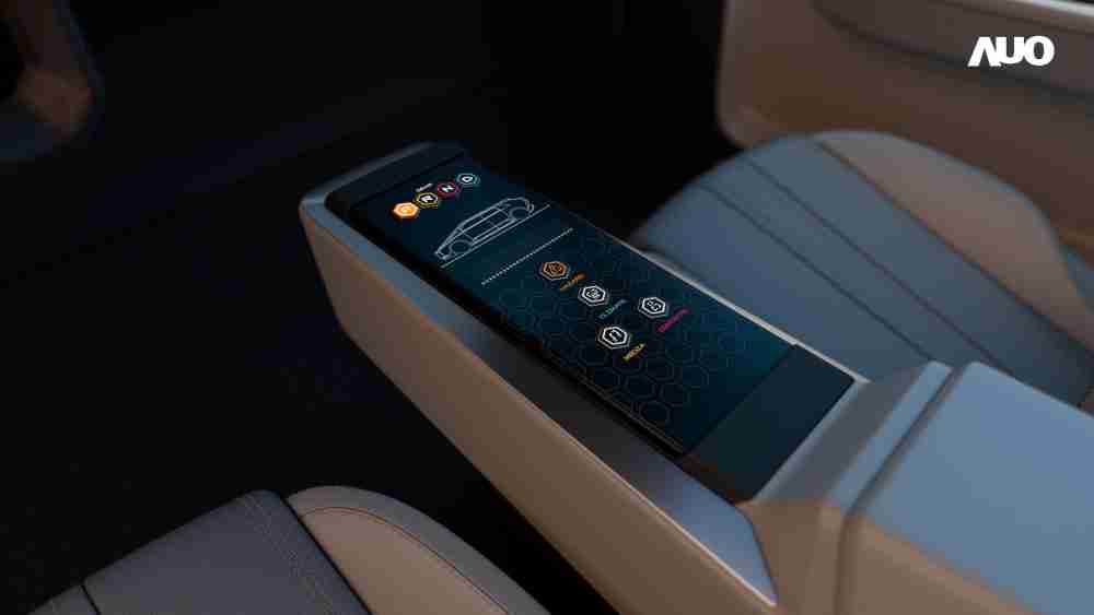 万利以人性化设计打造多变形态中控显示(Morphing Center Control)，，不使用时仅平面显示信息，，，进行操作时，，显示器则会动态隆起，，，，转变成3D实体按钮，，，，并有触觉回馈，，，，展示人机互动新体验