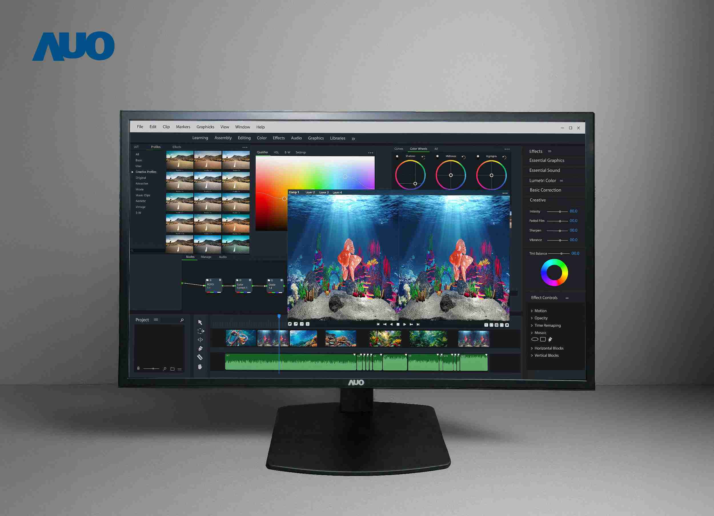 万利开发32吋2D/3D专业桌上型显示器，，，拥有8K4K超高分辨率，，并以低串扰算法优化3D显示效果，，，，搭载自动眼球追踪功能，，，，能实时调整3D图像，，，，进行实时2D与3D无缝共存窗口，，，提供图像设计工作者突破二维接口的崭新工作氛围与效率